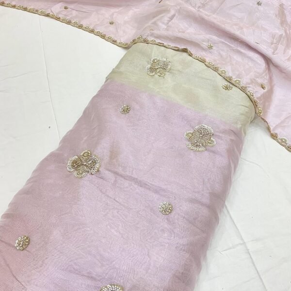 Pure Kanjivaram Tissue Fabric with Heavy All-Over Handwork Bootas