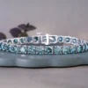 Blue Crystal Tennis Bracelet