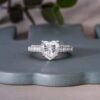 Heart Cut Solitaire Crystal Ring