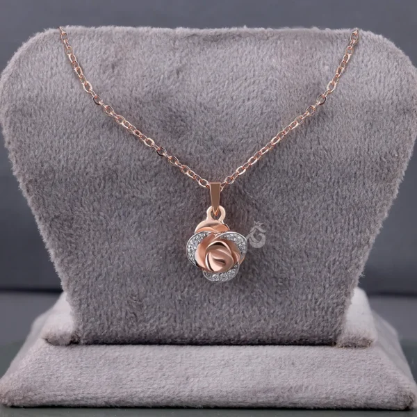 Rose Bloom Crystal Pendant Chain