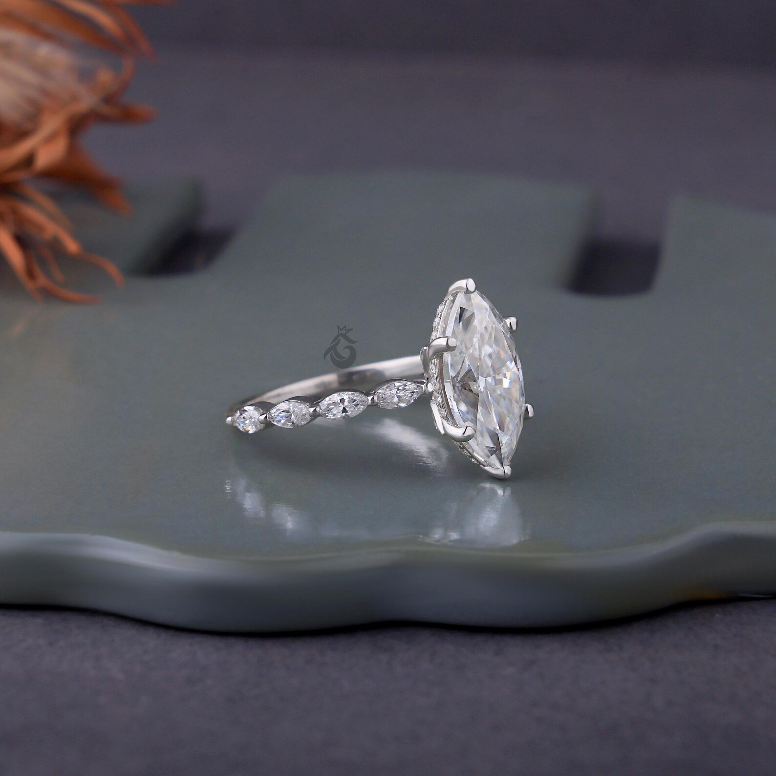 Princess Cut Statement Solitaire Ring - Image 2