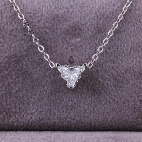 Trillion Cut Solitaire Pendant Chain