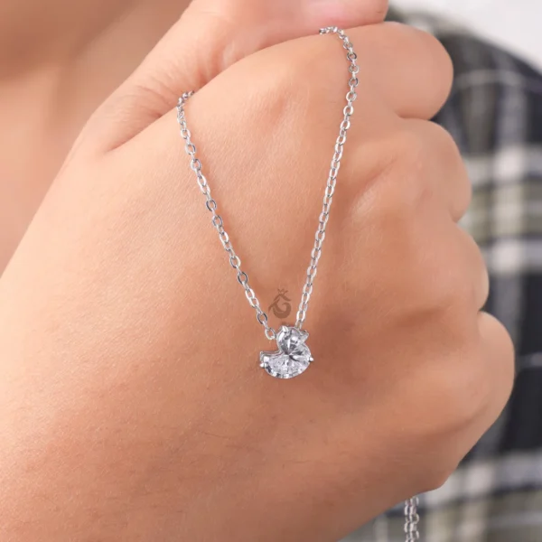 Round Cut Solitaire Pendant Chain