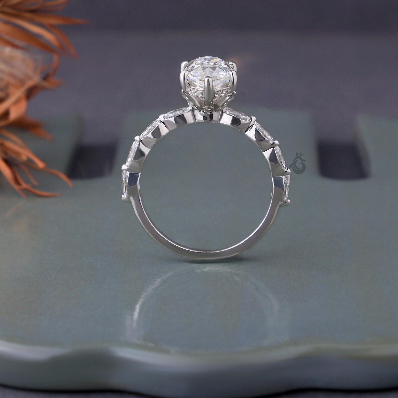 Princess Cut Statement Solitaire Ring - Image 3